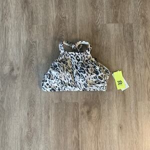 All In Motion Strappy Back High Neck Bikini Top Small